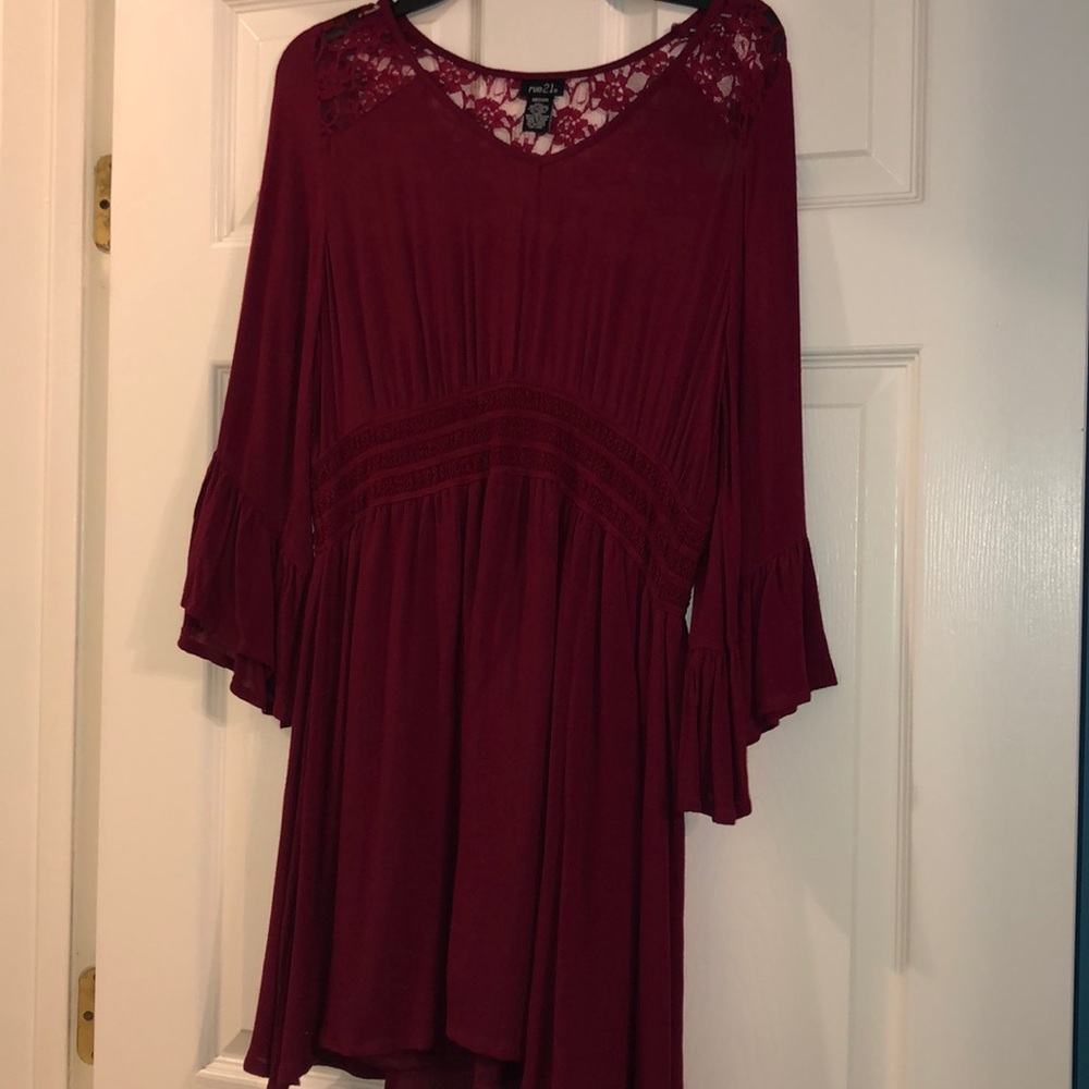 2/$20 Rue 21 Burgundy Dress